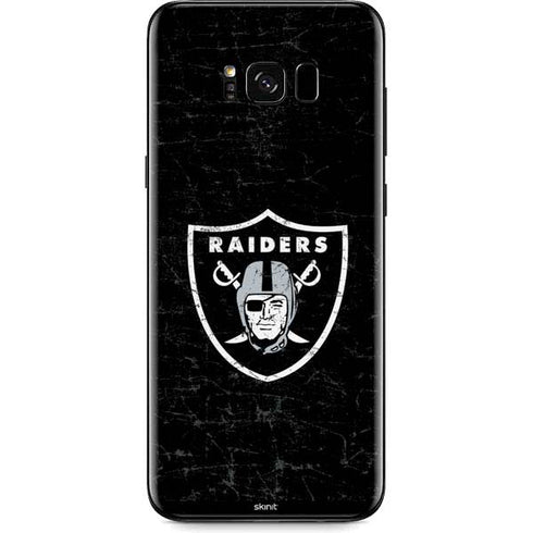 NFL Las Vegas Raiders Distressed Galaxy S8 Plus Skin